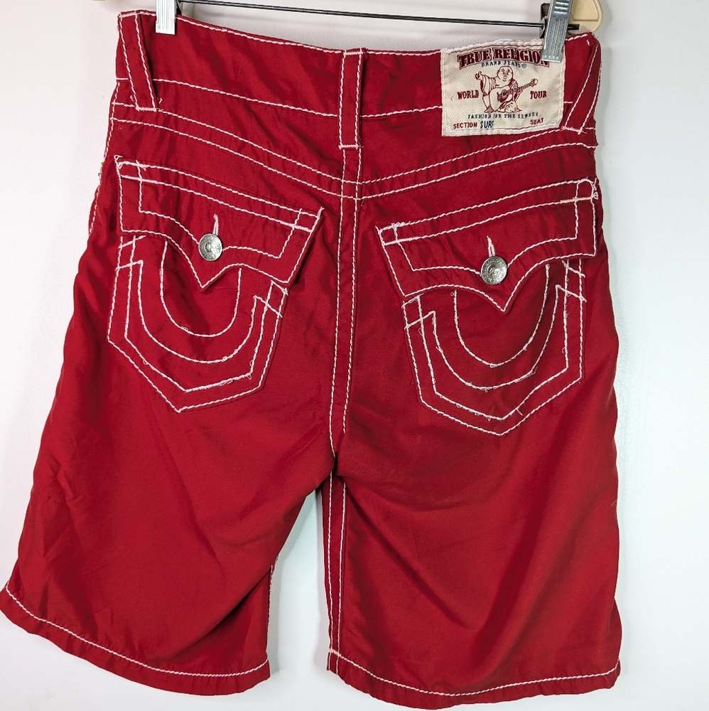 True Religion Red Size 31 Mens Big T Ricky Board Shorts Swim